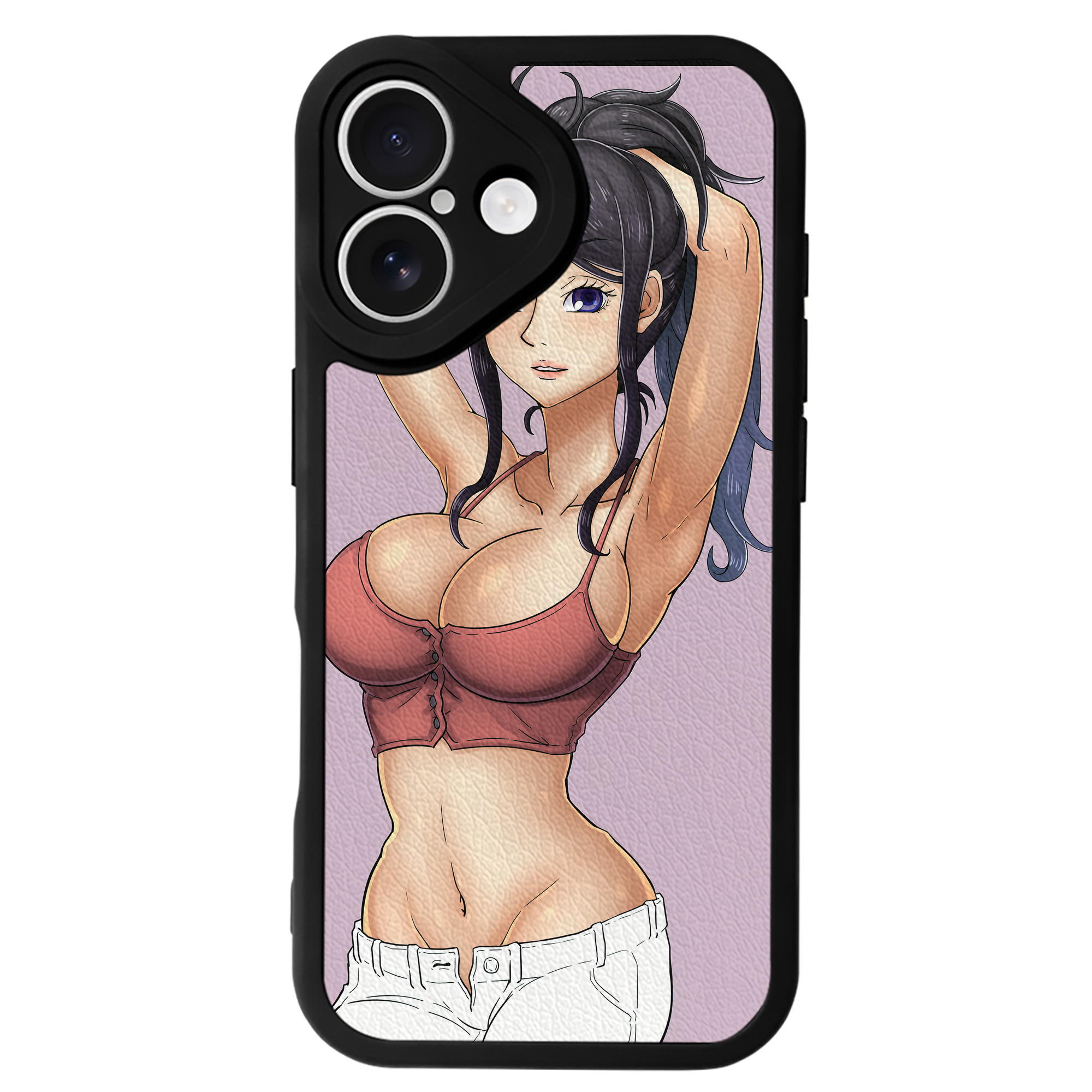 （画像用） ワンピース ONE PIECE 【iPhone 16シリーズ対応】シリコンスマホケース（レザー調） 材質：シリコン
